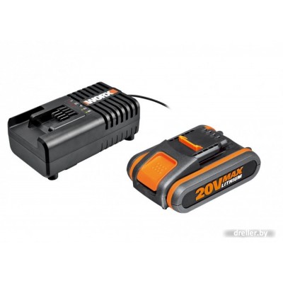 Worx WA3880+WA3551.1 (20В/2.0 Ah + 14.4-20В) Worx WA3880+WA3551.1 (20В/2.0 Ah + 14.4-20В)