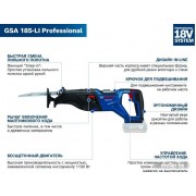 Сабельная пила Bosch GSA 185-LI Professional 06016C0020 (без АКБ)