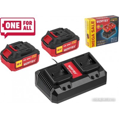 Wortex 1329413 (18В/4.0 Ah + 18В) Wortex 1329413 (18В/4.0 Ah + 18В)