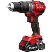 Ударная дрель-шуруповерт ELITECH ДА 20УБЛ2 E2201.047.01 (с 2-мя АКБ, кейс)